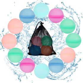 12Pcs Reusable Water Balloons Refillable Silicone Water Bombs for Water Games Water Balls for Summer Fun