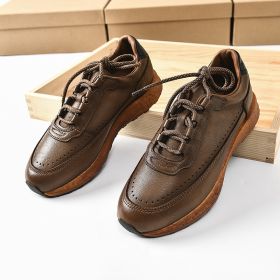 Men's First Layer Cowhide Retro Sports Casual Shoes